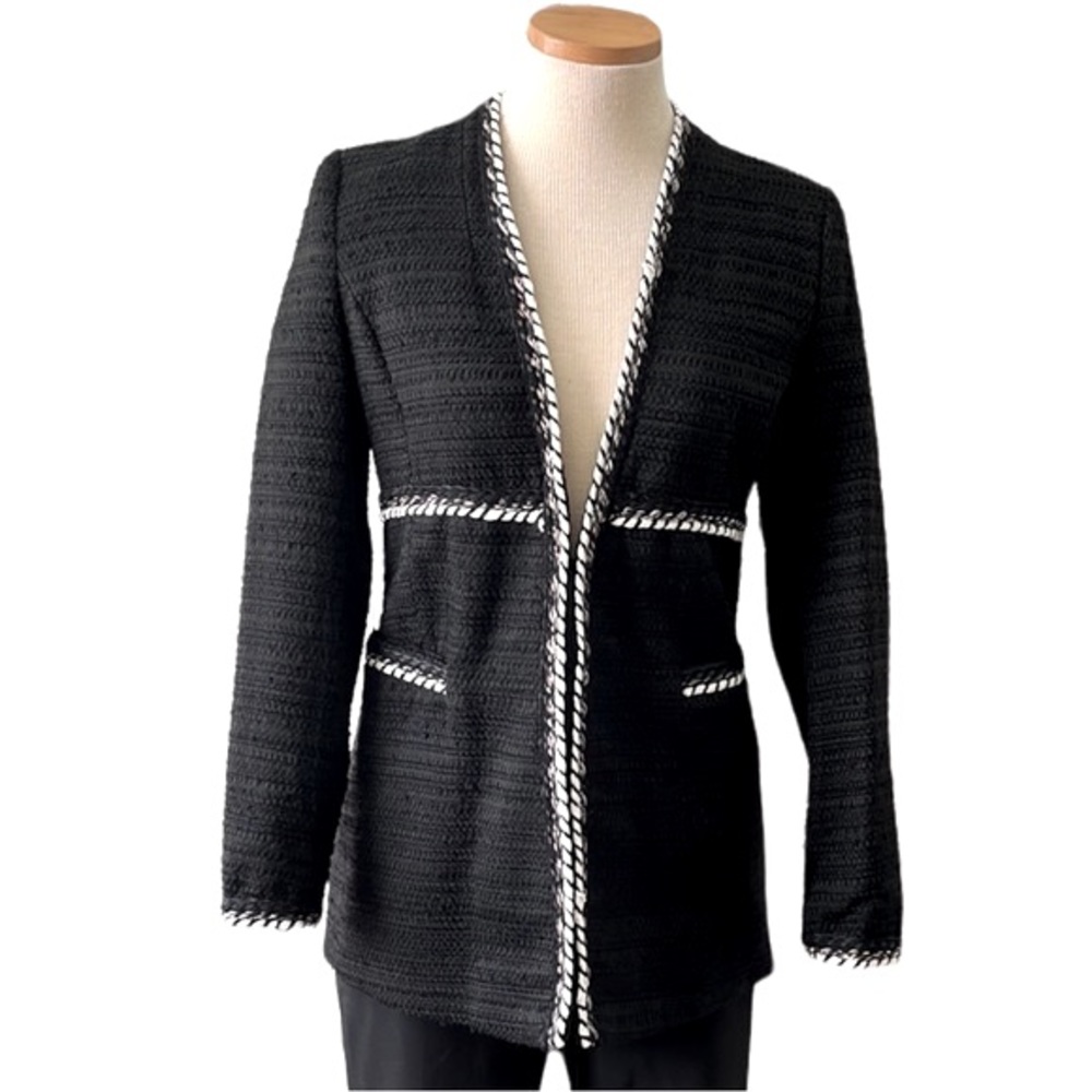 Zara Basic Long Weave Knit Blazer, Small